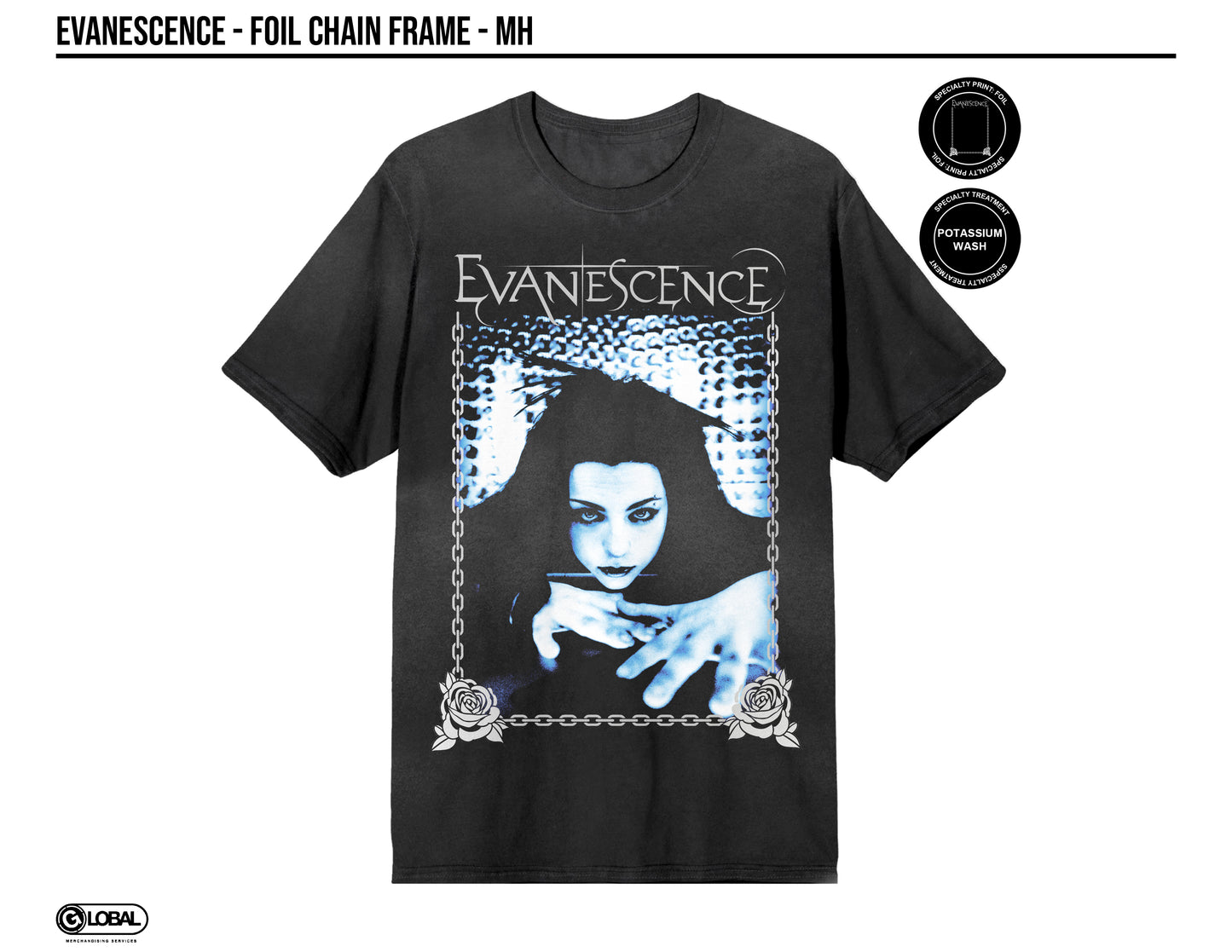Evanescence Foil Chain Frame T-Shirt