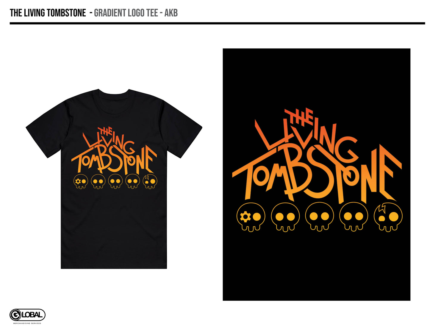 The Living Tombstone Gradient Logo T-Shirt