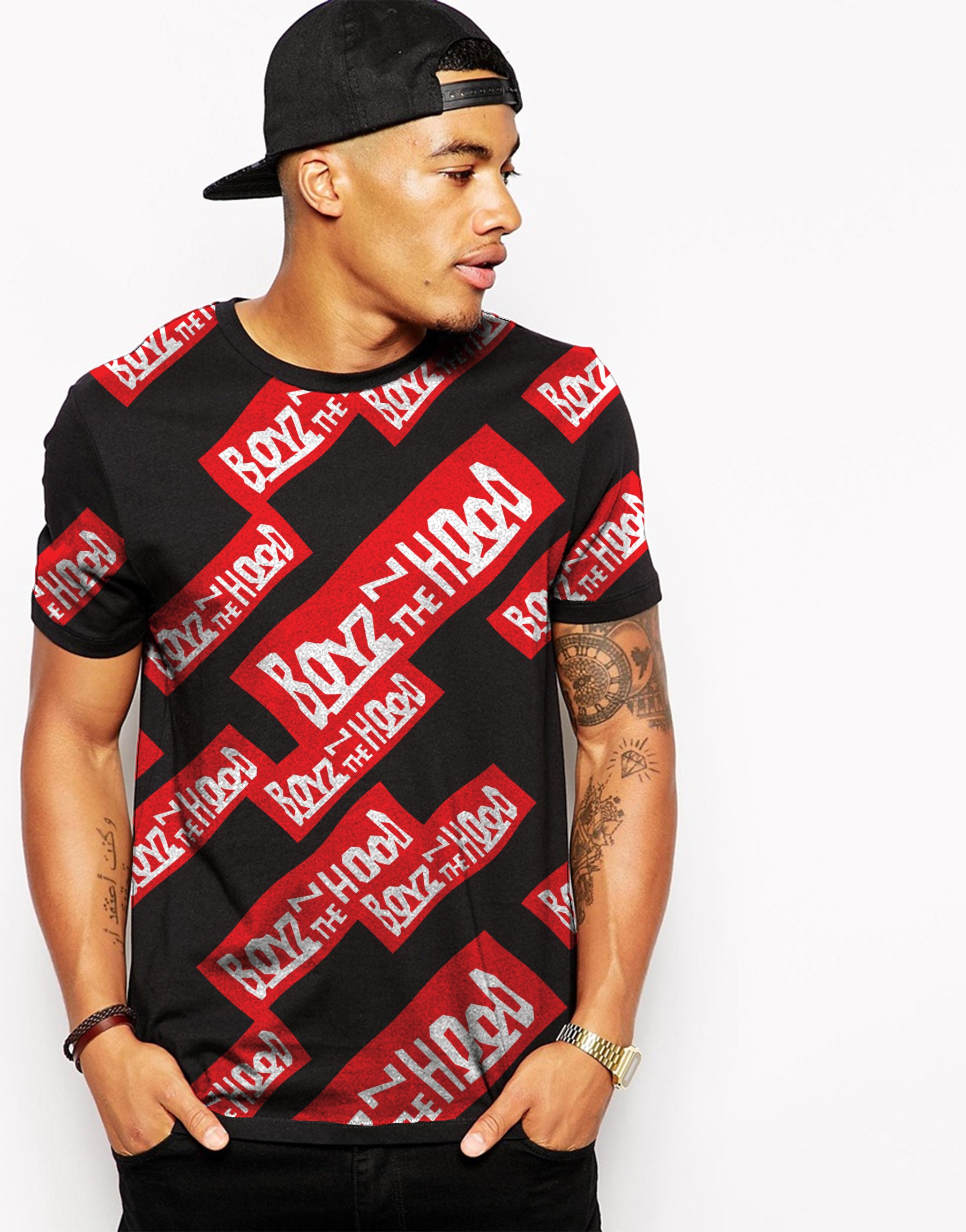 Boyz N The Hood Logo AOP Short Sleeve T-shirt