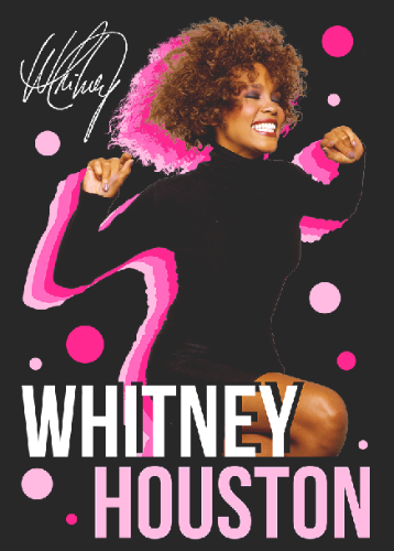 Whitney Houston Dots Short Sleeve T-shirt