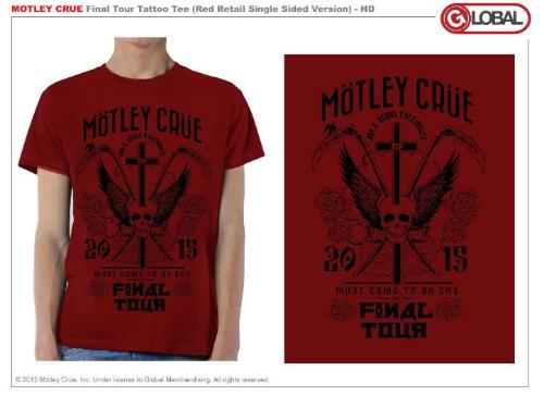Motley Crue Final Tour Tatoo  T-shirt