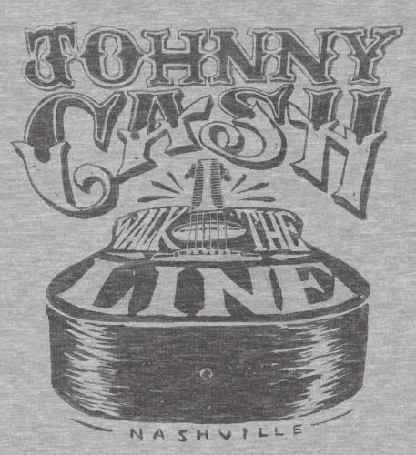 Johnny Cash Walk The Line Long Sleeve Tshirt