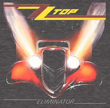 ZZ Top Eliminator on heather long sleeve Tshirt